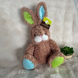 Animal Adventure Bunny Rabbit Plush Stuffed Animal Colorful Ears Feet NEW